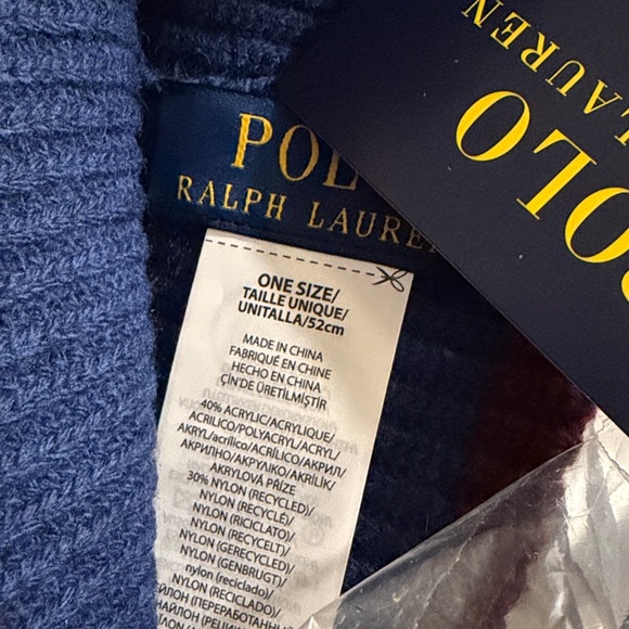 Polo Ralph Lauren Expedition Patch Beanie | Red Multi, OS, $88.00 MSRP, - Picture 12 of 12